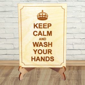 Дерев’яна табличка “Keep Calm”