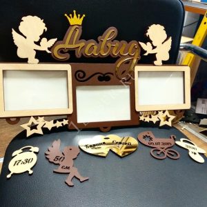 Деревянная детская метрика