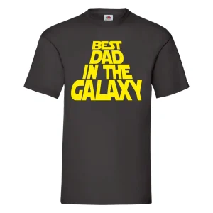 Друк на футболках best dad in the galaxy Найкращий Тато